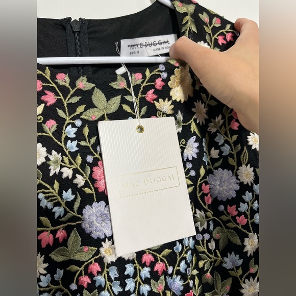 Mac Duggal
High Neck Floral Embroidered Puff Sleeve Gown - Picture 6 of 7